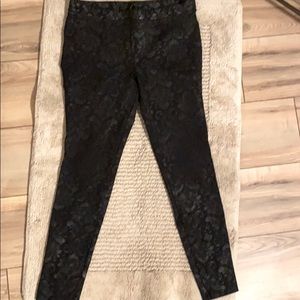 Hue Large Black Metallic Floral Print Skimmer